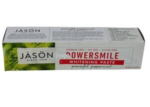 Jason Powersmile Whitening Paste Powerful Peppermint No Flouride Toothpaste 6 oz